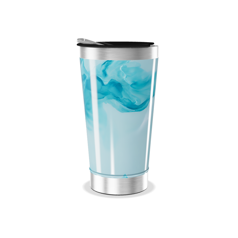 Copo Térmico - Azul Mármore Aço Inox