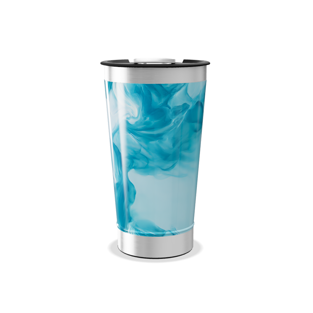 Copo Térmico - Azul Mármore Aço Inox