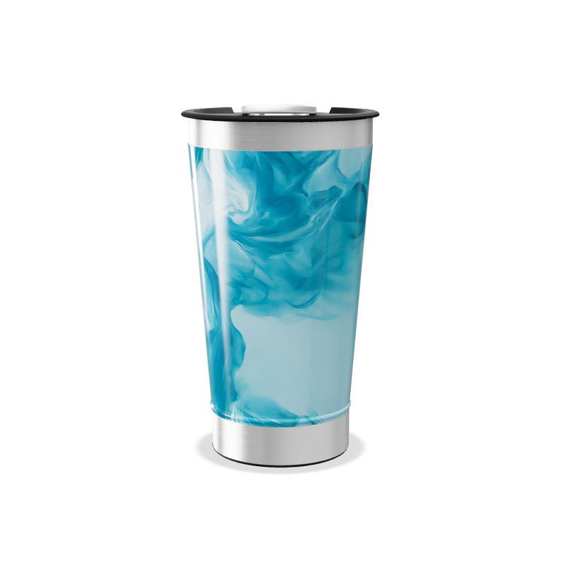 Copo Térmico - Azul Mármore Aço Inox