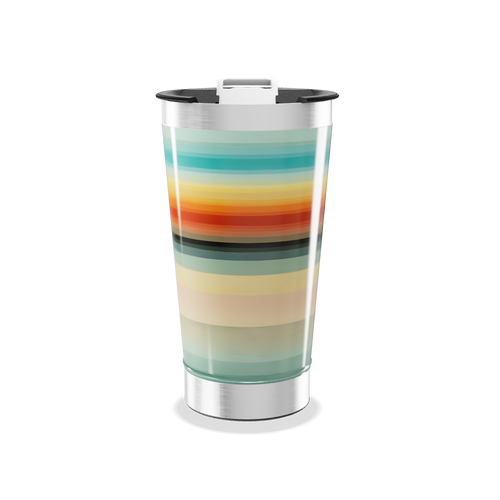 Copo Térmico - Listras Multicoloridas