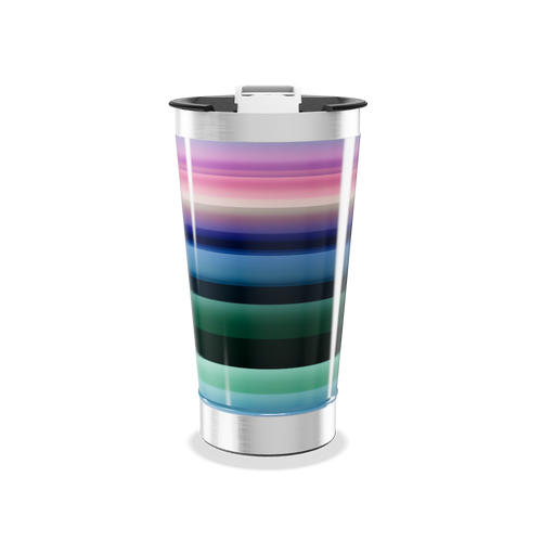 Copo Térmico - Listras Coloridas Inox