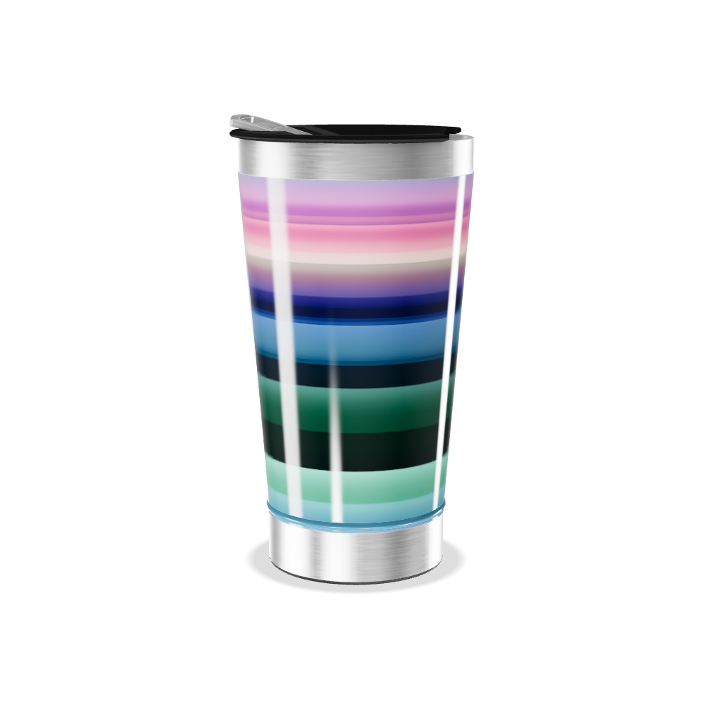 Copo Térmico - Listras Coloridas Inox