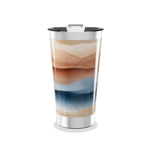 Copo Térmico - Estampa Ondas Coloridas