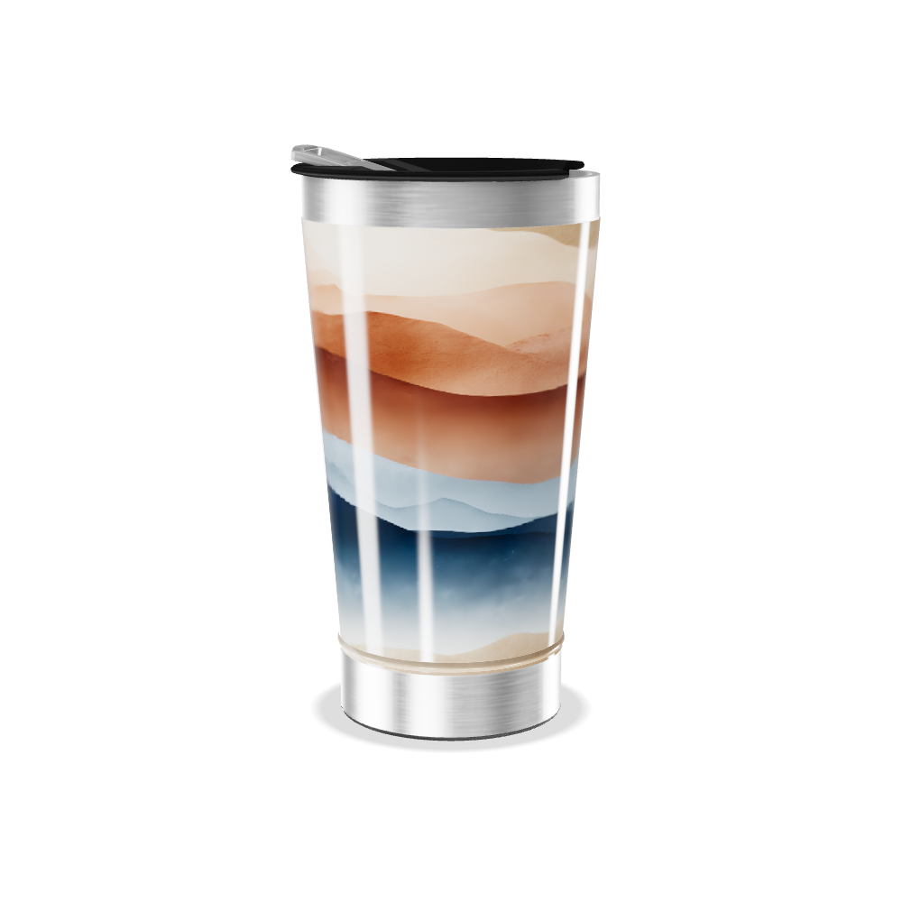 Copo Térmico - Estampa Ondas Coloridas