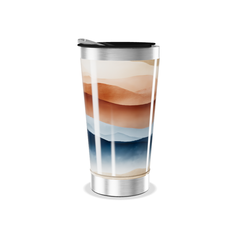 Copo Térmico - Estampa Ondas Coloridas