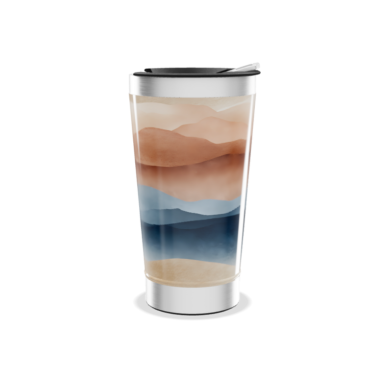 Copo Térmico - Estampa Ondas Coloridas