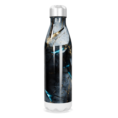 Garrafa Inox - Design Marmorizado Azul