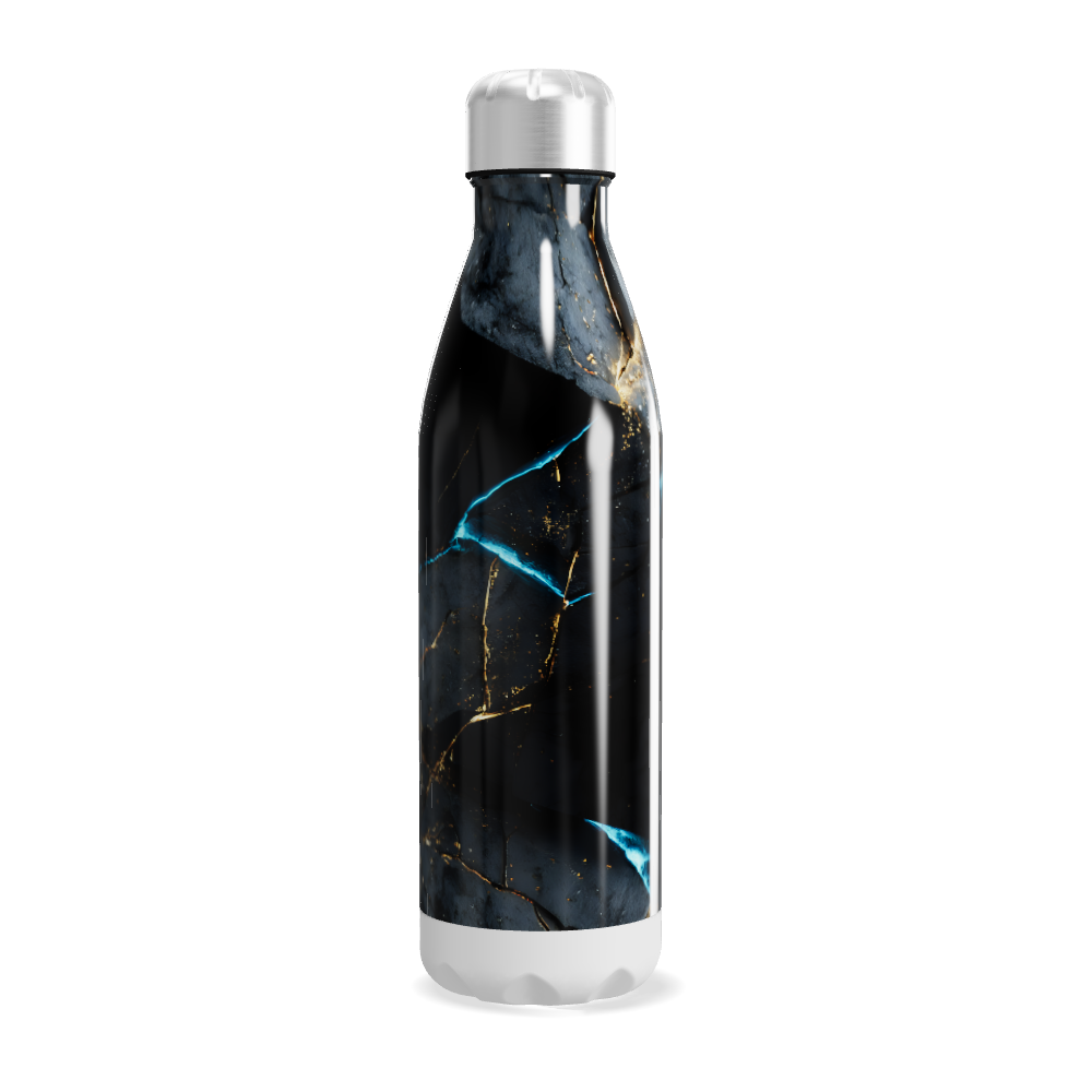 Garrafa Inox - Design Marmorizado Azul