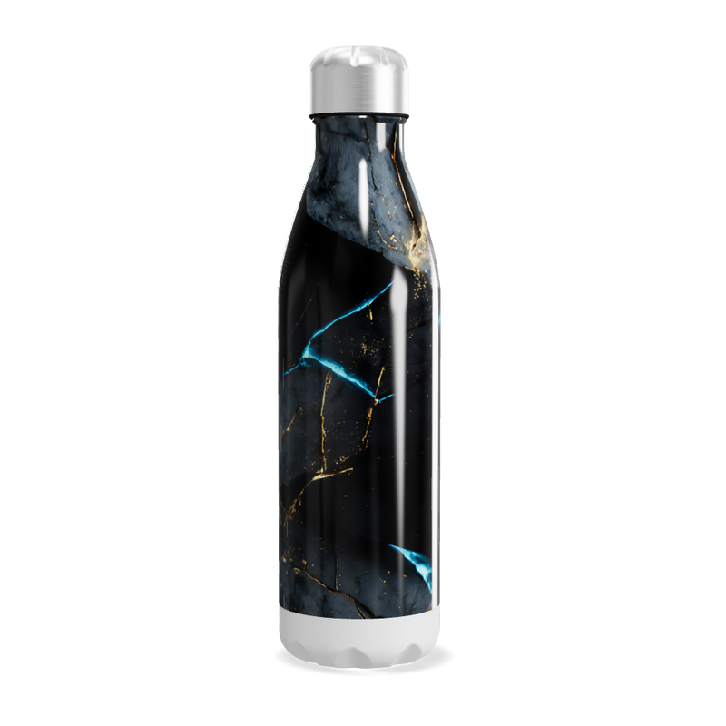 Garrafa Inox - Design Marmorizado Azul