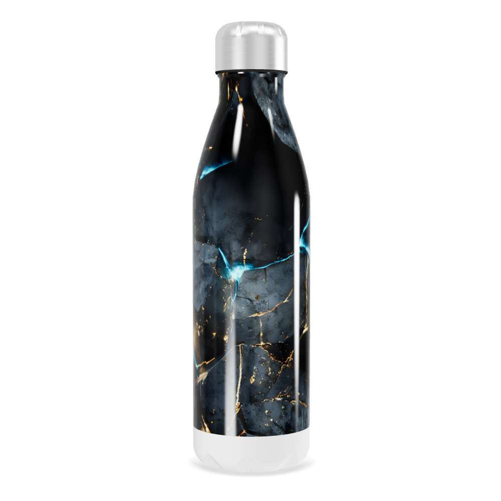 Garrafa Inox - Design Marmorizado Azul