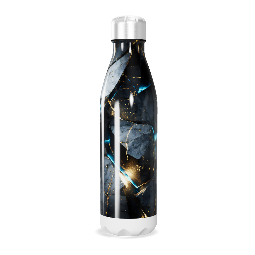 Garrafa Inox - Design Marmorizado Azul