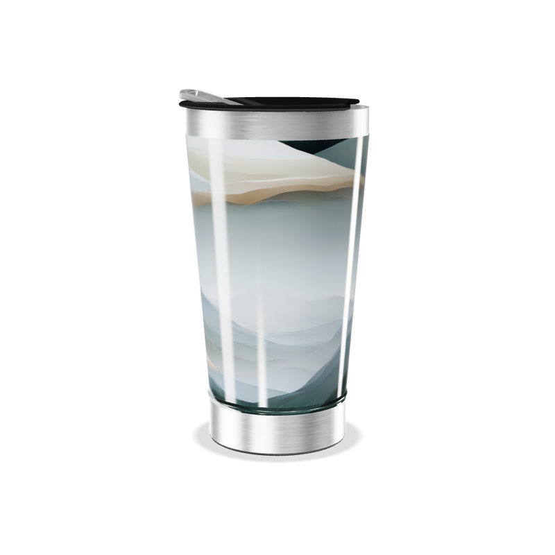 Copo Térmico - Estampa Abstrata Azul