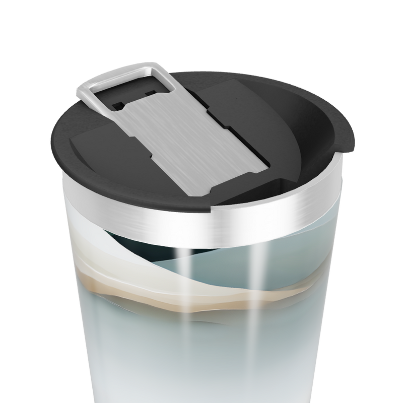 Copo Térmico - Estampa Abstrata Azul