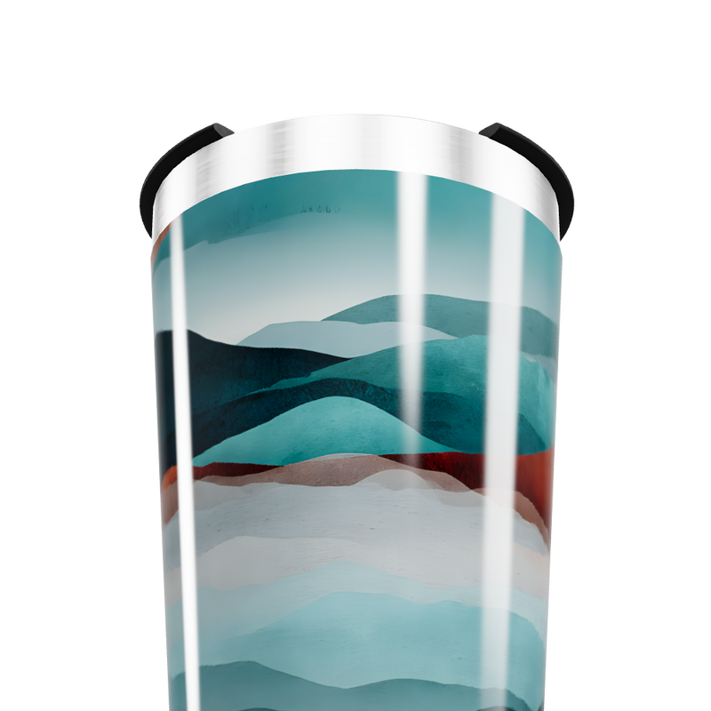 Copo Térmico - Paisagem Azul Aço Inox