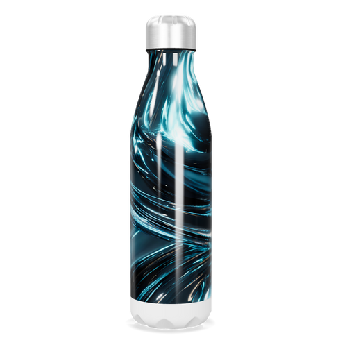 Garrafa Inox - Azul com Efeito Metálico