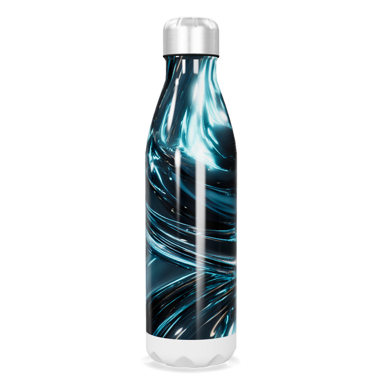 Garrafa Inox - Azul com Efeito Metálico