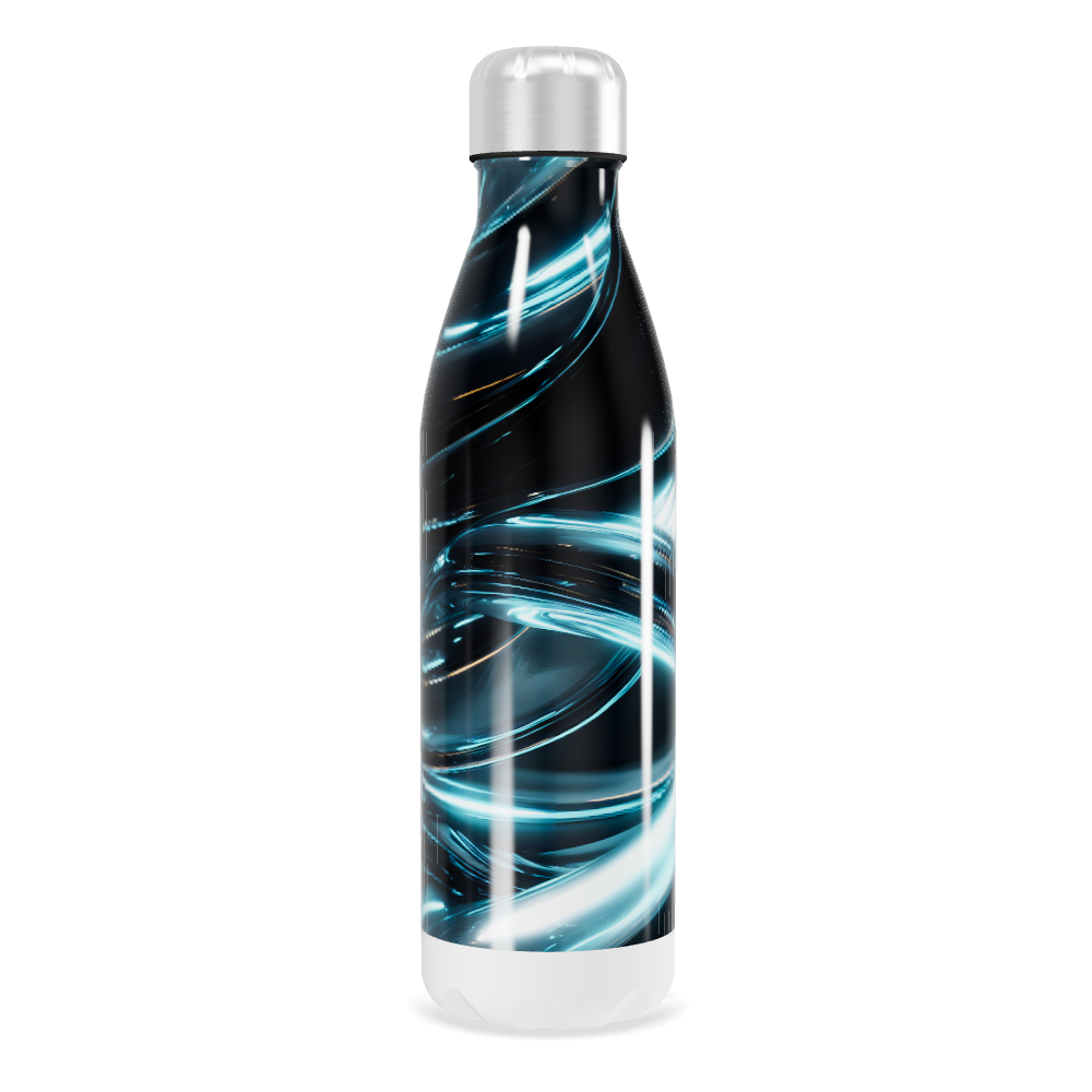 Garrafa Inox - Azul com Efeito Metálico