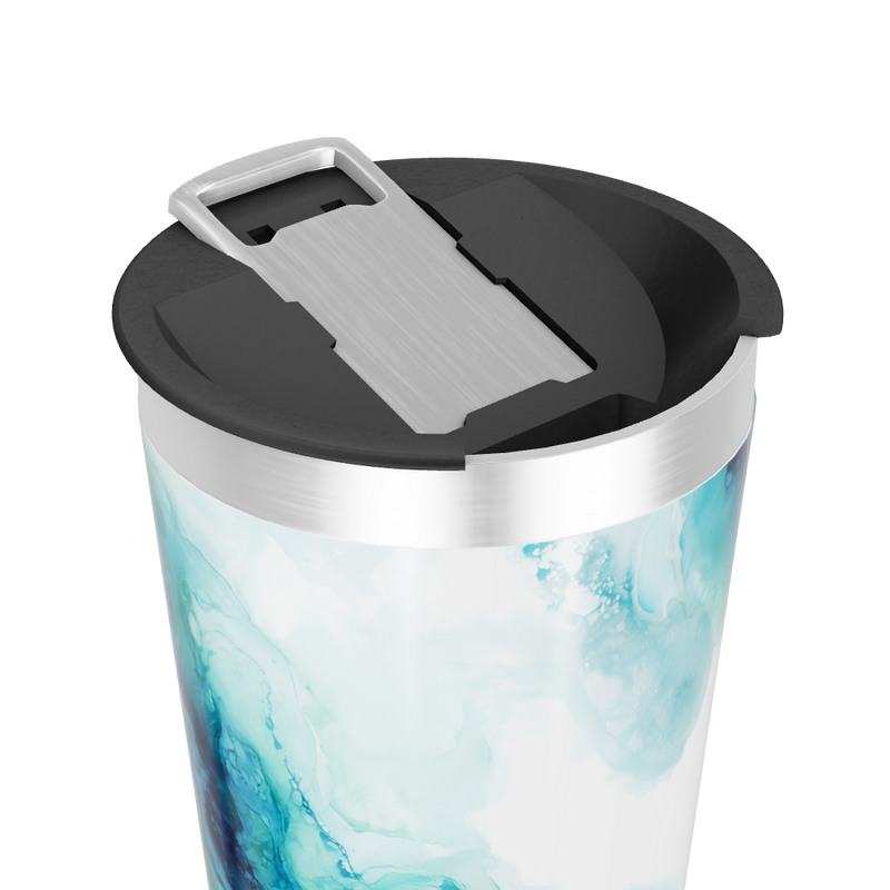 Copo Térmico - Estampa Azul Marmorizada