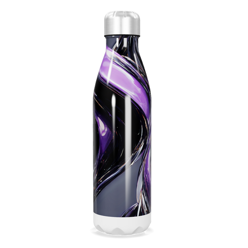 Garrafa Inox - Roxa com Detalhes Modernos