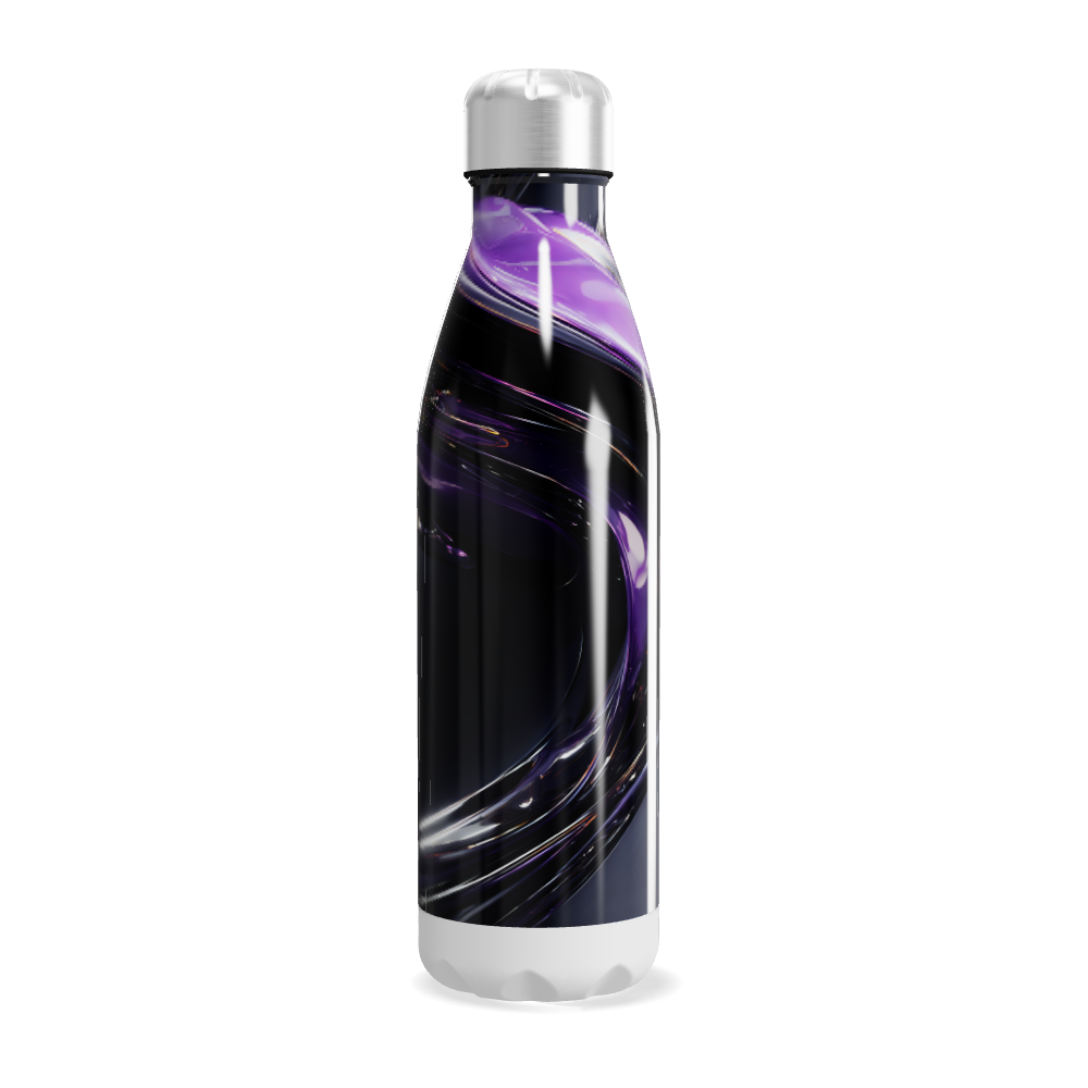 Garrafa Inox - Roxa com Detalhes Modernos