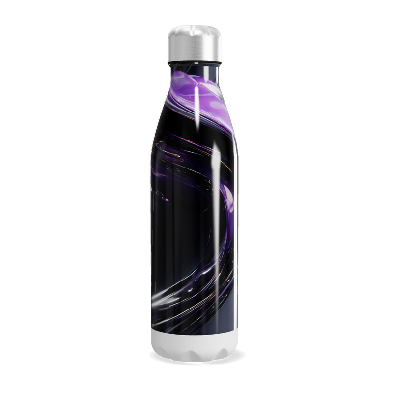 Garrafa Inox - Roxa com Detalhes Modernos