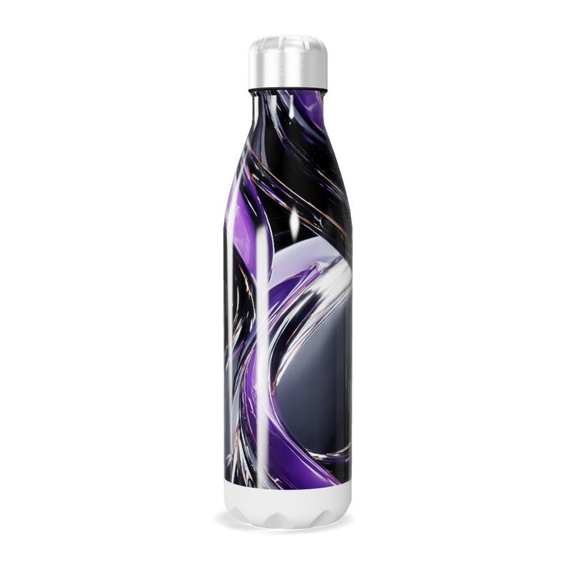 Garrafa Inox - Roxa com Detalhes Modernos