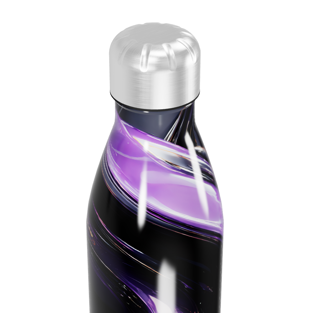 Garrafa Inox - Roxa com Detalhes Modernos