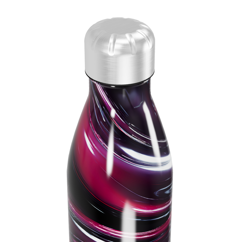 Garrafa Inox - Estampa Abstrata Rosa