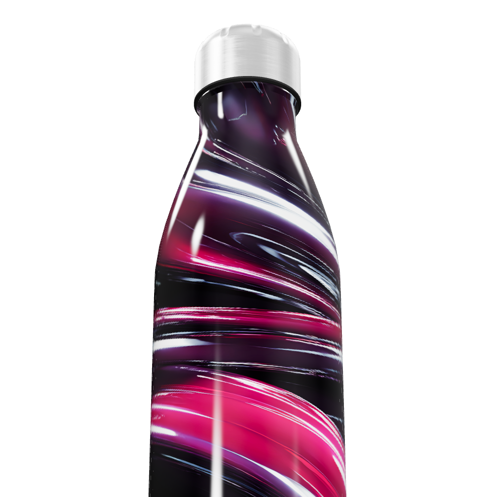 Garrafa Inox - Estampa Abstrata Rosa