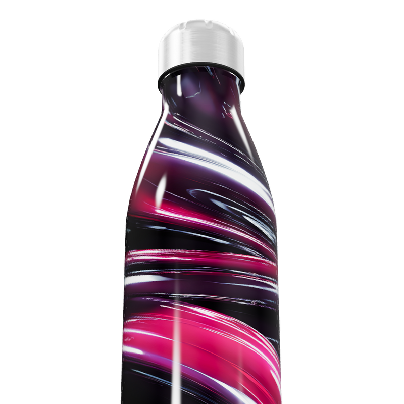 Garrafa Inox - Estampa Abstrata Rosa