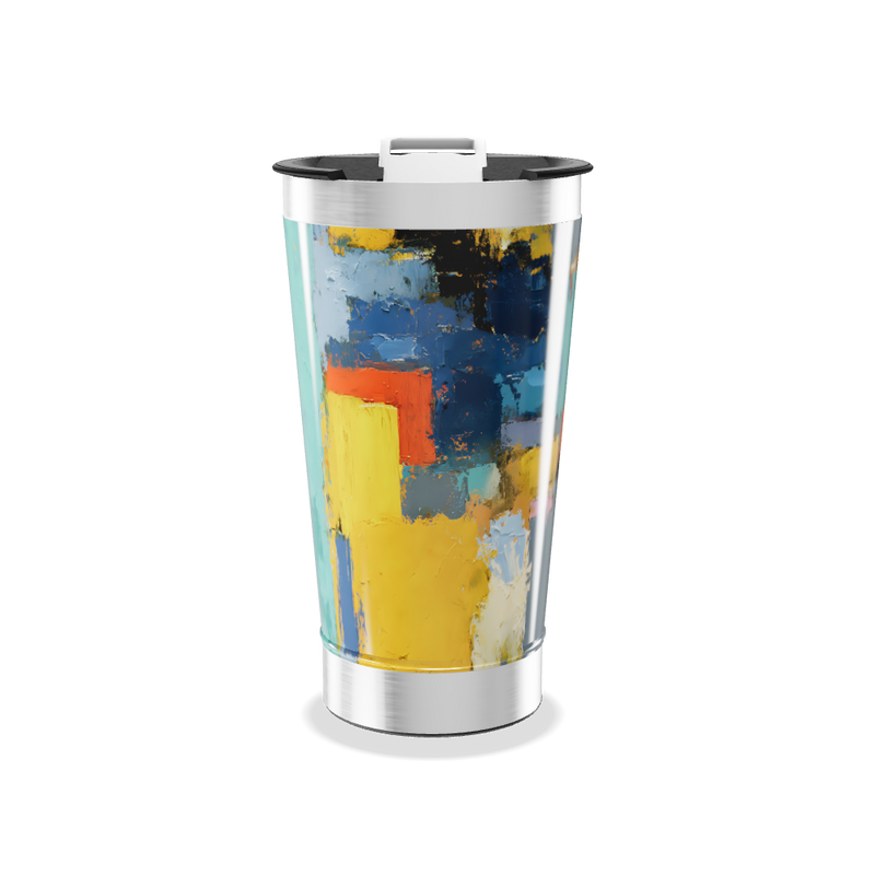 Copo Térmico - Estampa Abstrata Colorida