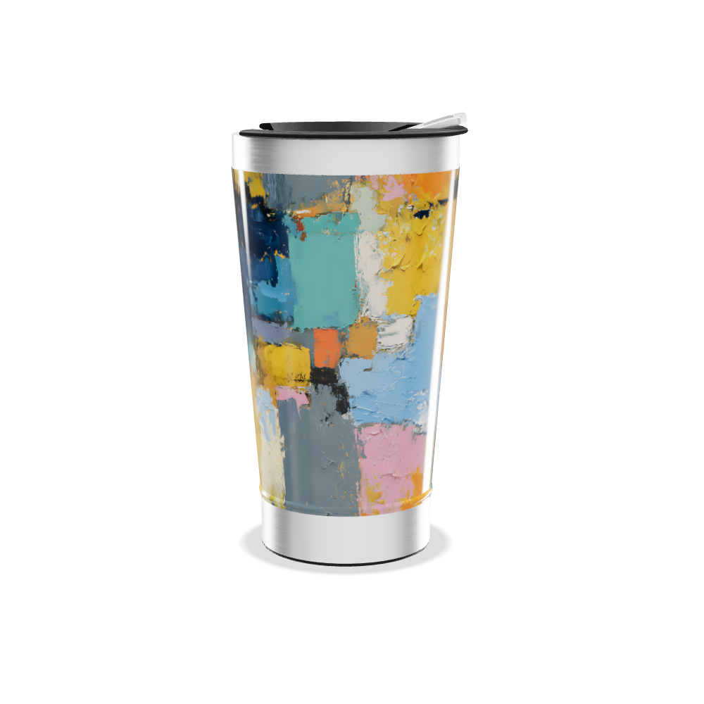 Copo Térmico - Estampa Abstrata Colorida