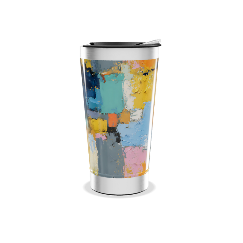 Copo Térmico - Estampa Abstrata Colorida