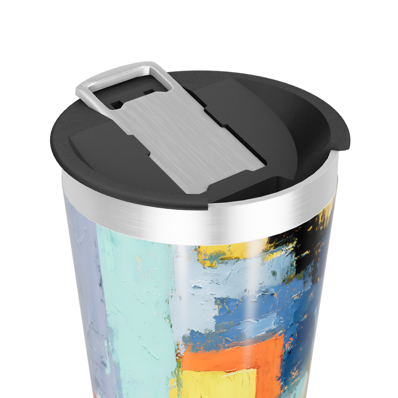 Copo Térmico - Estampa Abstrata Colorida