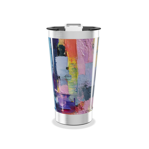 Copo Térmico - Estampa Abstrata Colorida