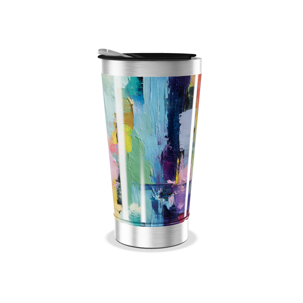 Copo Térmico - Estampa Abstrata Colorida