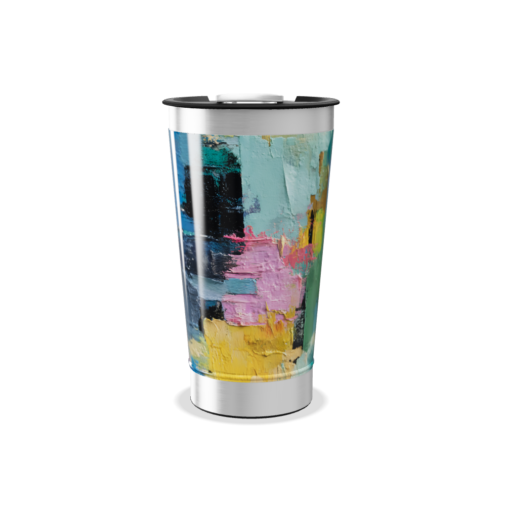 Copo Térmico - Estampa Abstrata Colorida