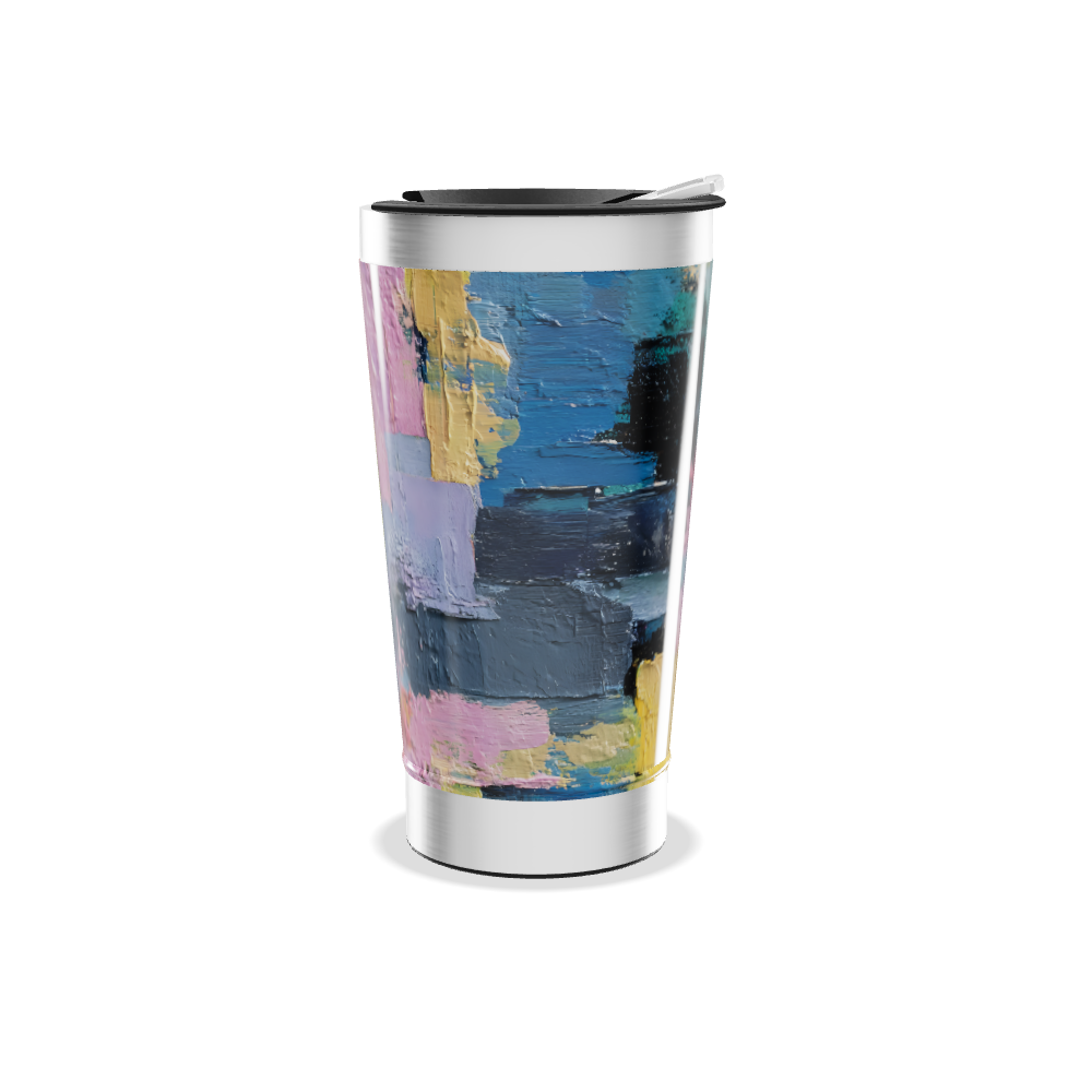 Copo Térmico - Estampa Abstrata Colorida