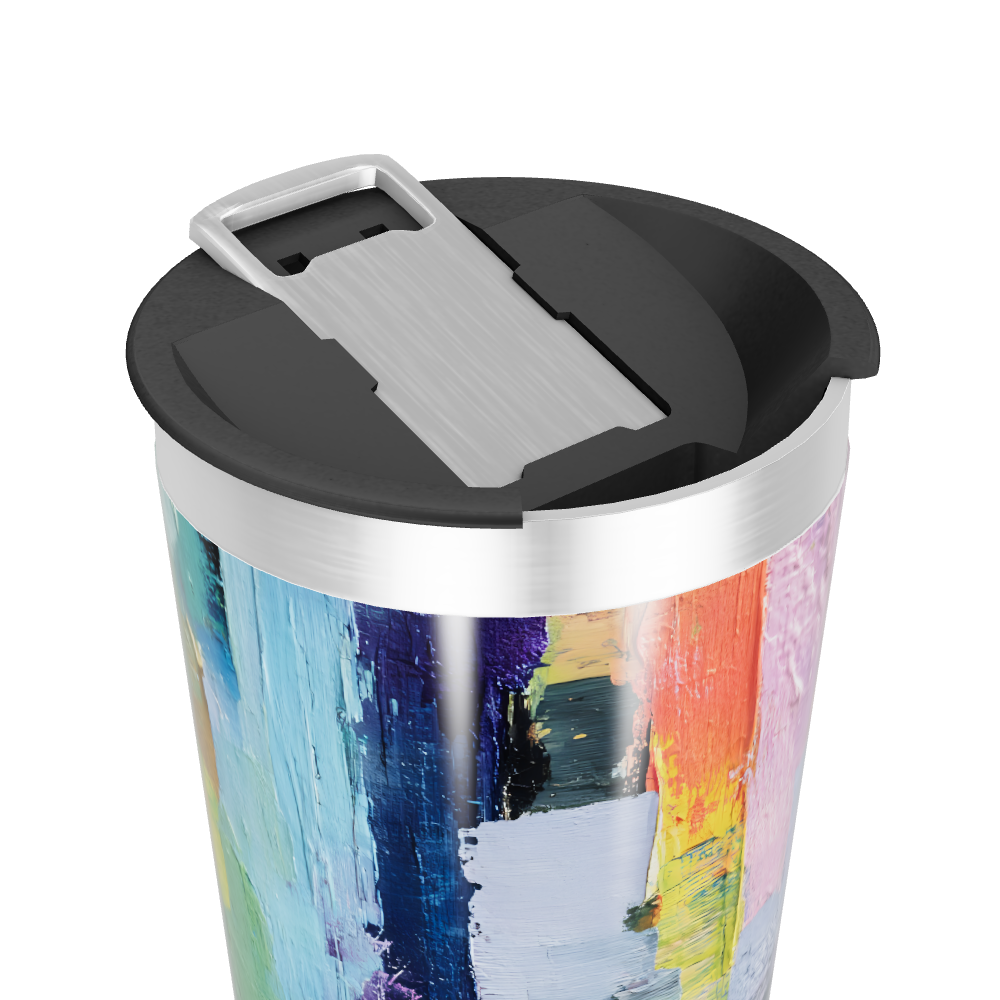 Copo Térmico - Estampa Abstrata Colorida