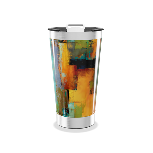Copo Térmico - Estampa Abstrata Colorida
