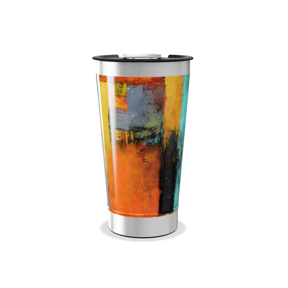 Copo Térmico - Estampa Abstrata Colorida