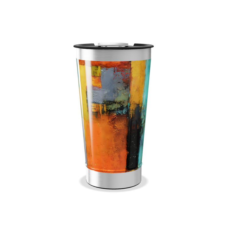Copo Térmico - Estampa Abstrata Colorida