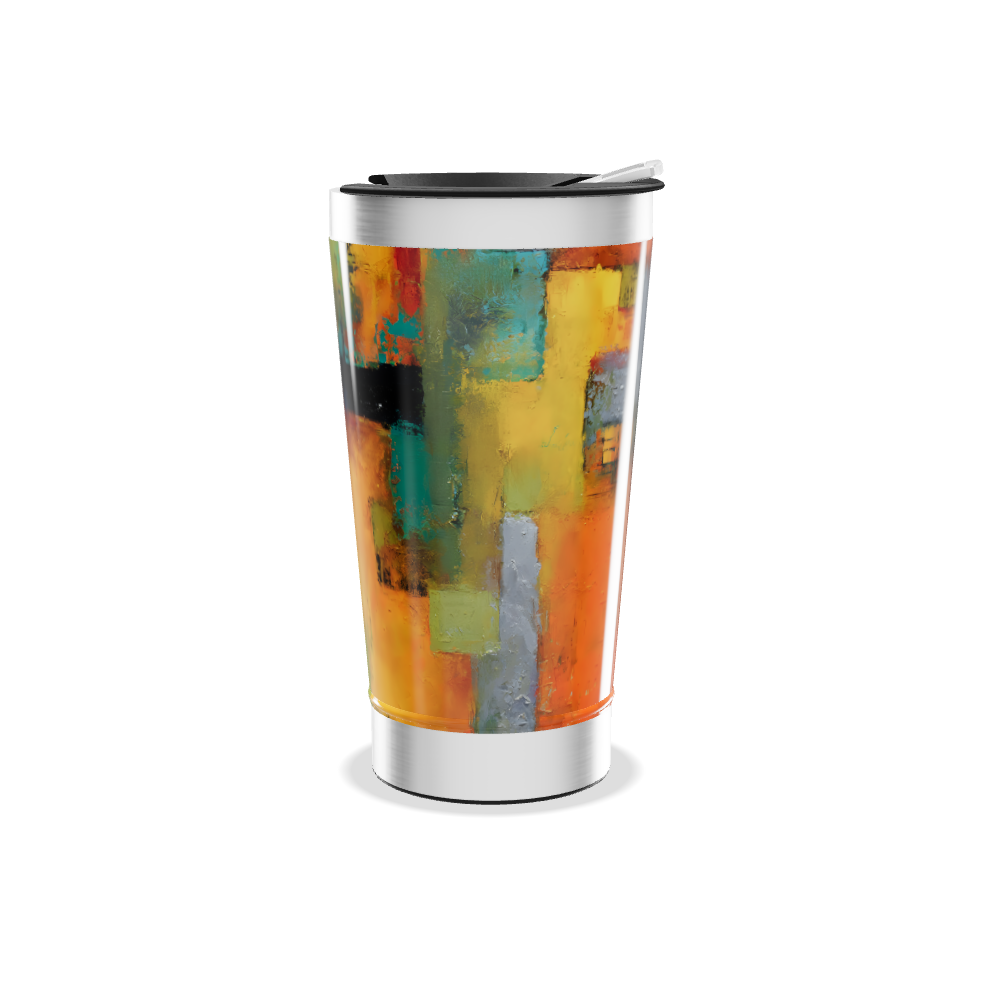 Copo Térmico - Estampa Abstrata Colorida