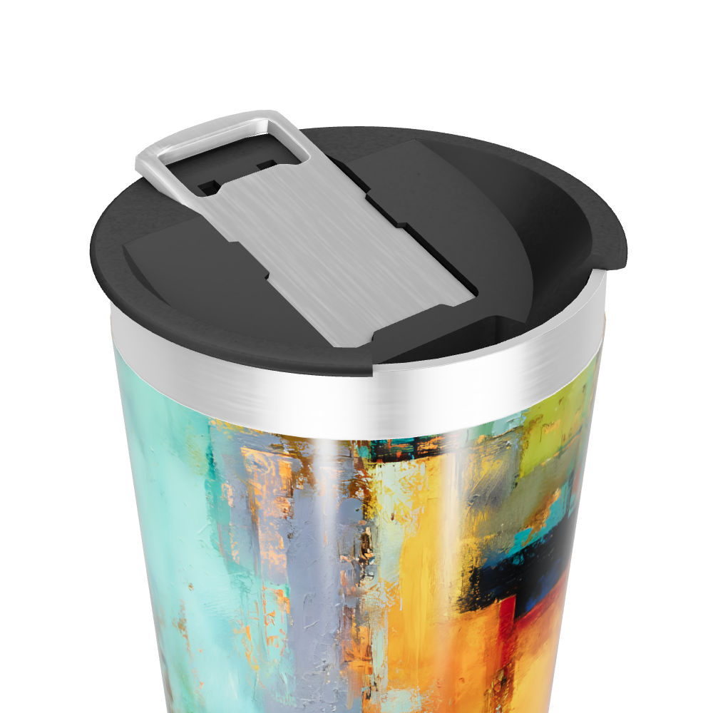Copo Térmico - Estampa Abstrata Colorida
