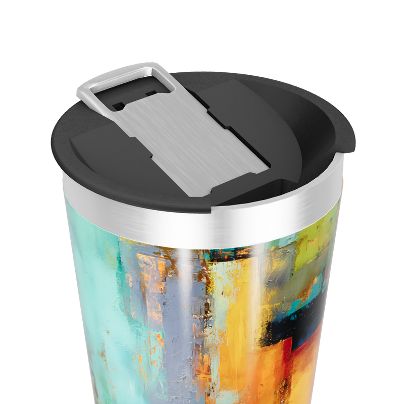 Copo Térmico - Estampa Abstrata Colorida