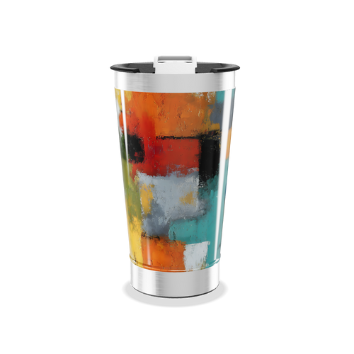 Copo Térmico - Estampa Abstrata Colorida