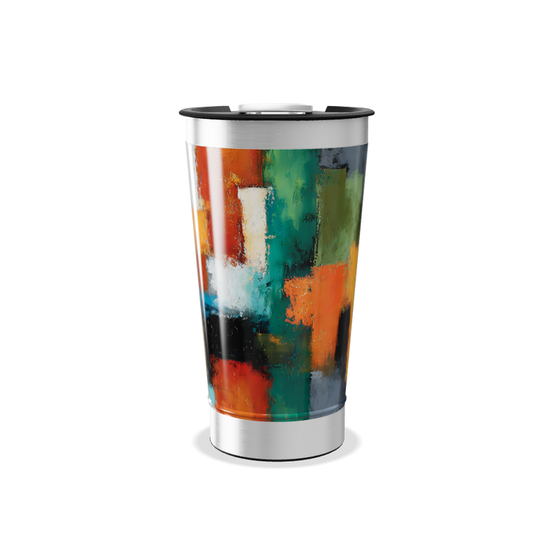 Copo Térmico - Estampa Abstrata Colorida