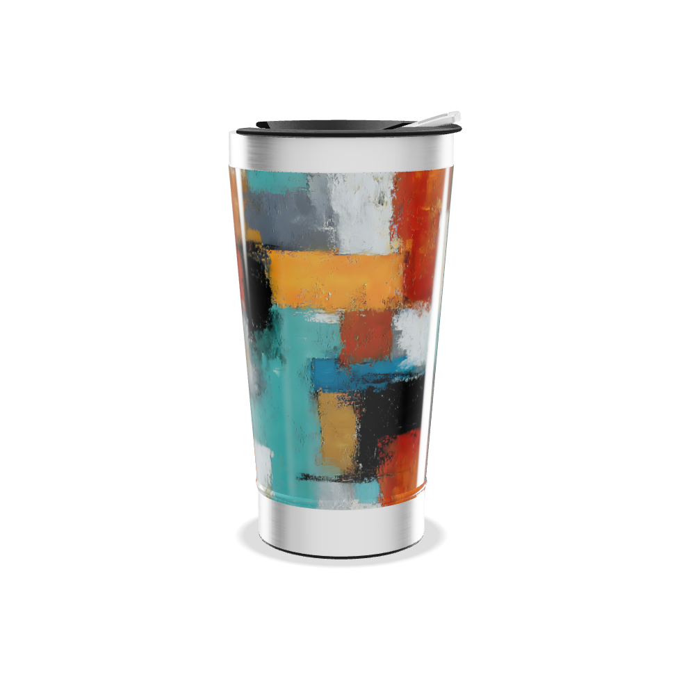 Copo Térmico - Estampa Abstrata Colorida