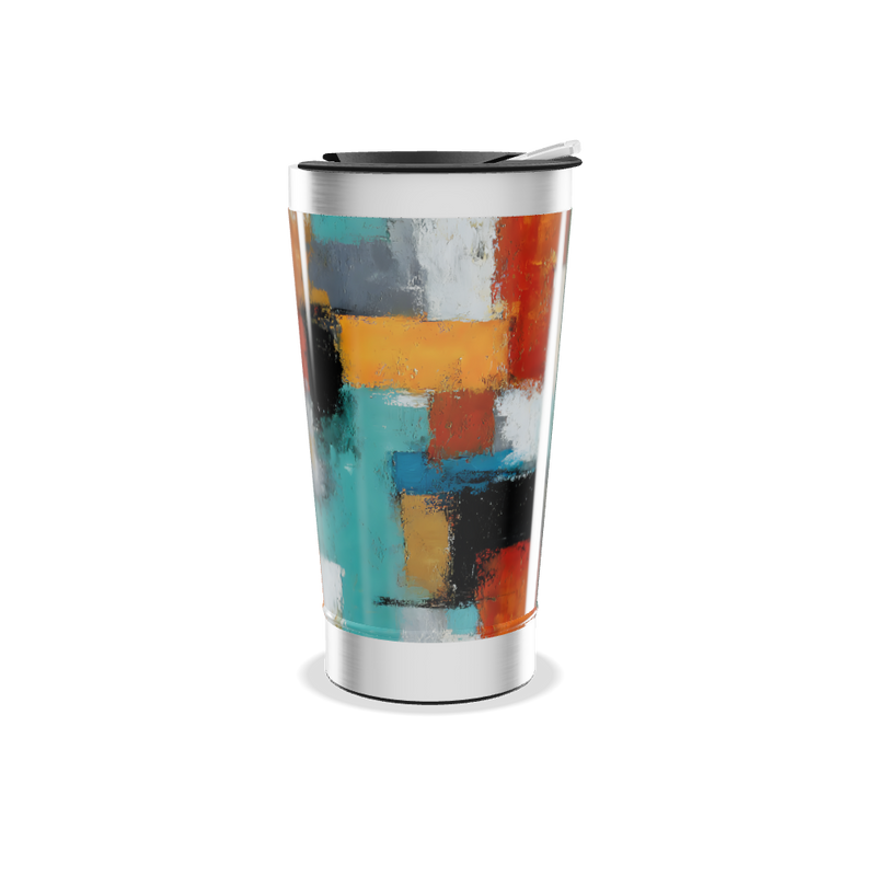 Copo Térmico - Estampa Abstrata Colorida
