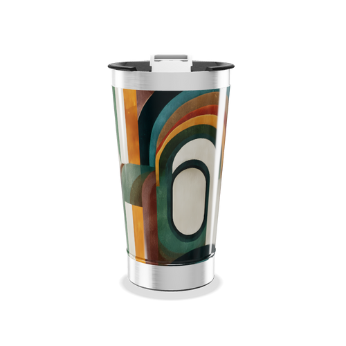 Copo Térmico - Estampado Geométrico Colorido